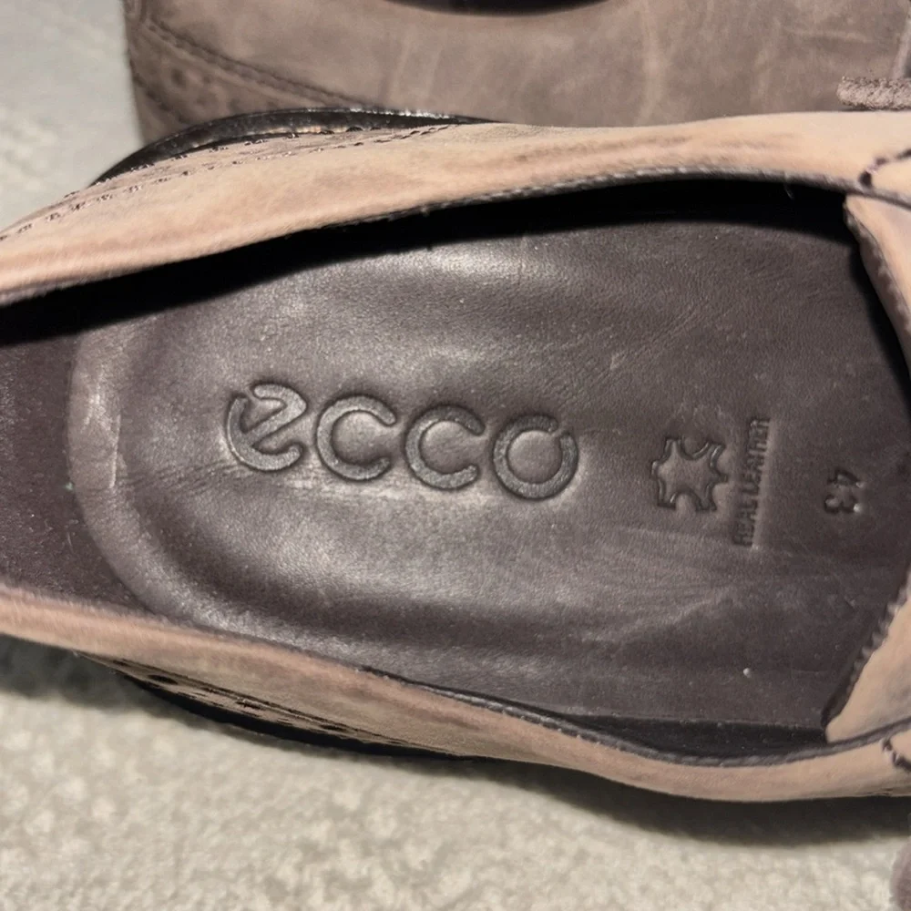 ECCO‎ Men's Lhasa Brogue Tie Oxford Leather Dress Shoes NWOB Size 9